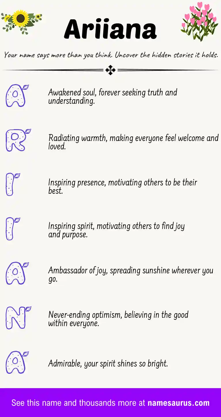 Acrostic poem about Ariiana.