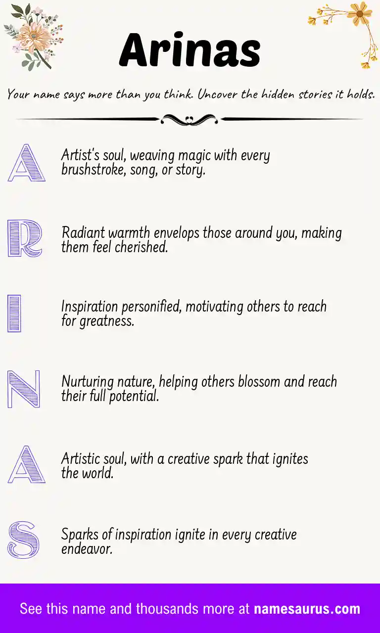 Acrostic poem about Arinas.