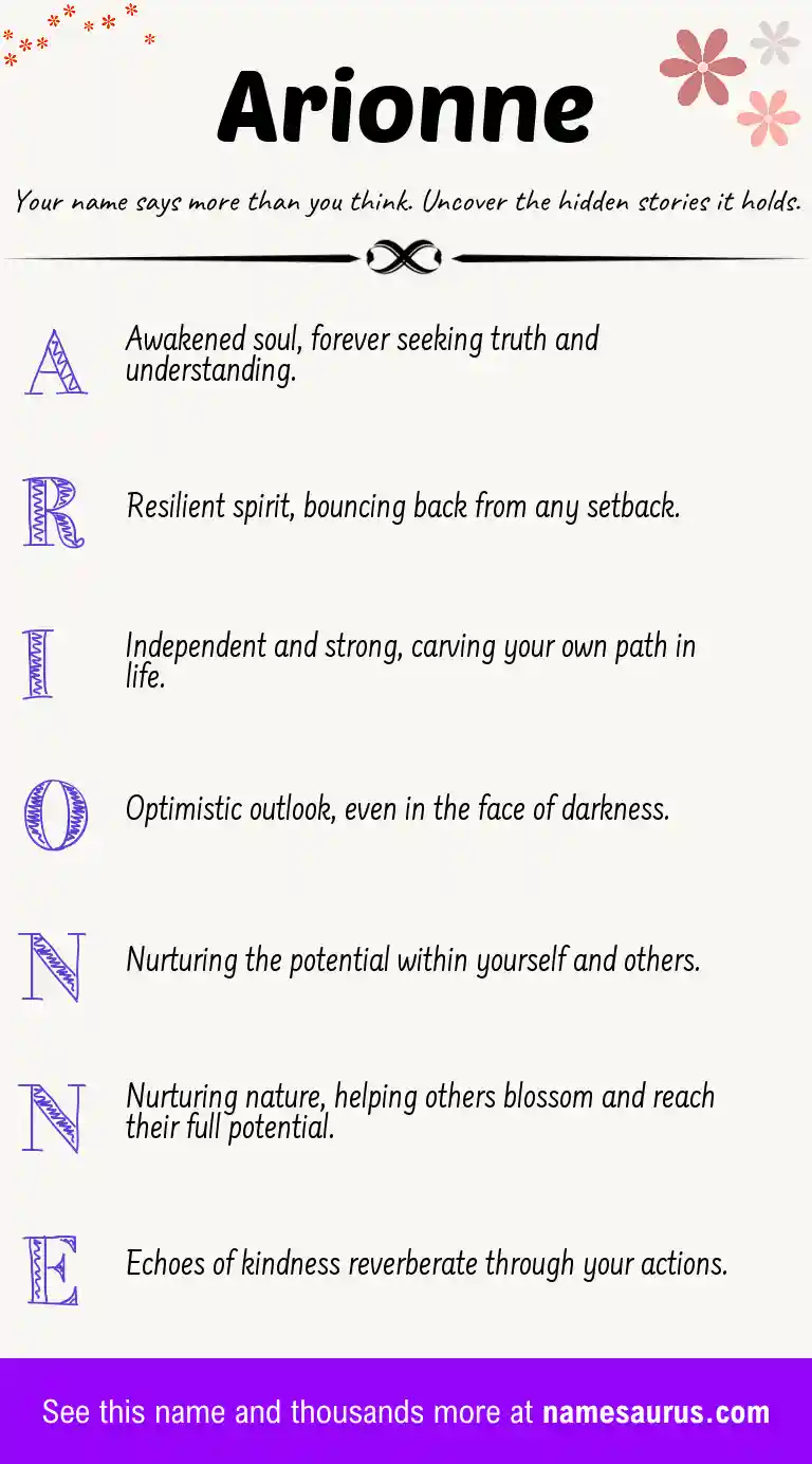 Acrostic poem about Arionne.