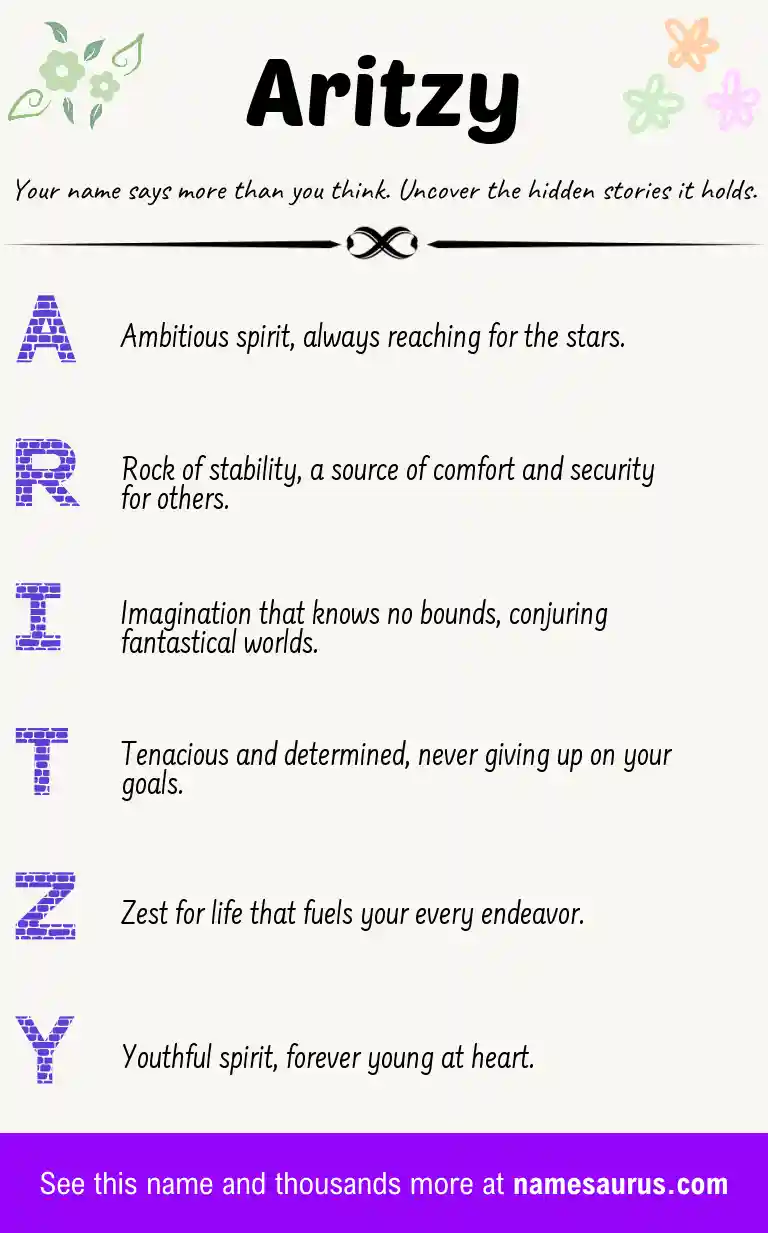 Acrostic poem about Aritzy.