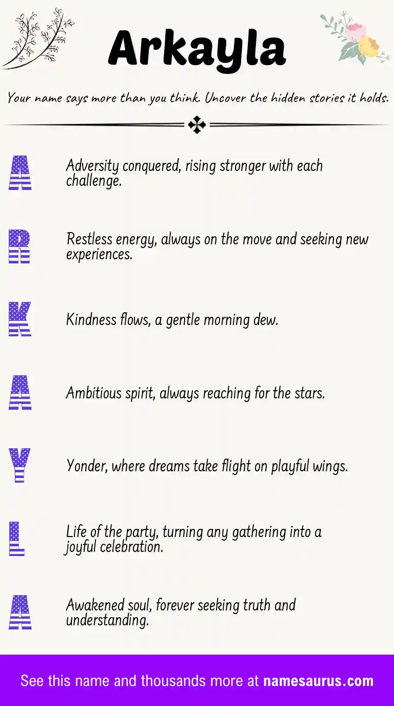 Acrostic poem about Arkayla.