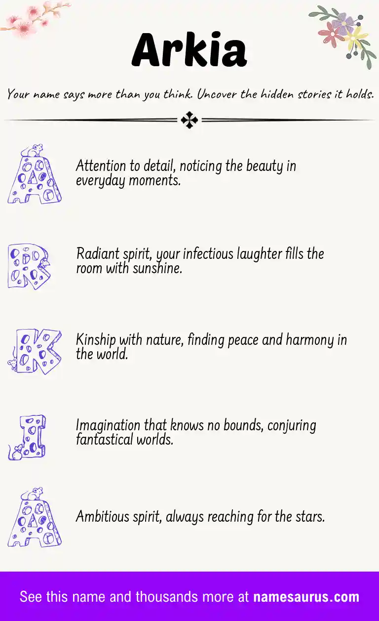 Acrostic poem about Arkia.