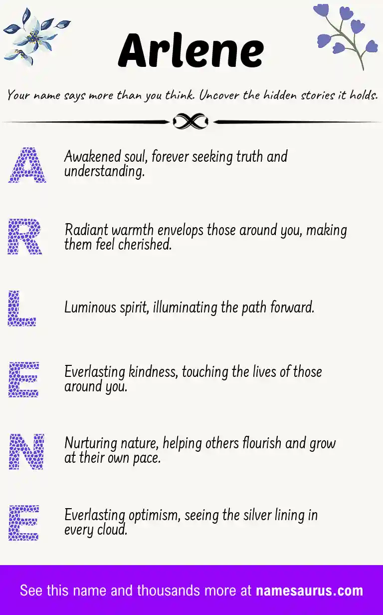 Acrostic poem about Arlene.