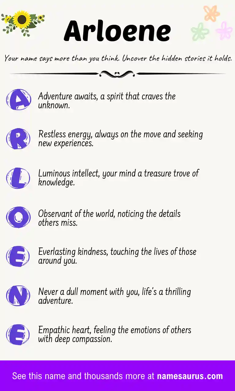 Acrostic poem about Arloene.