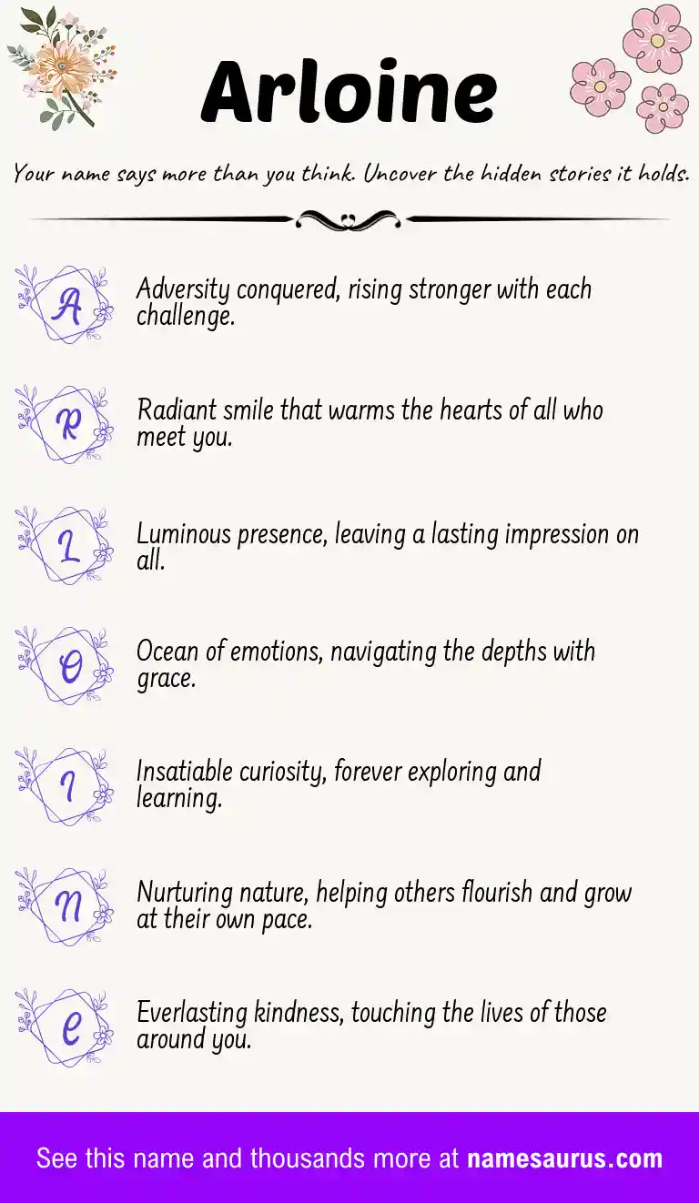 Acrostic poem about Arloine.