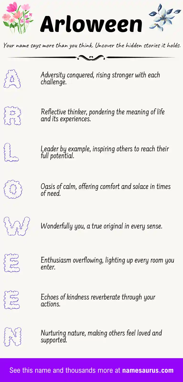 Acrostic poem about Arloween.