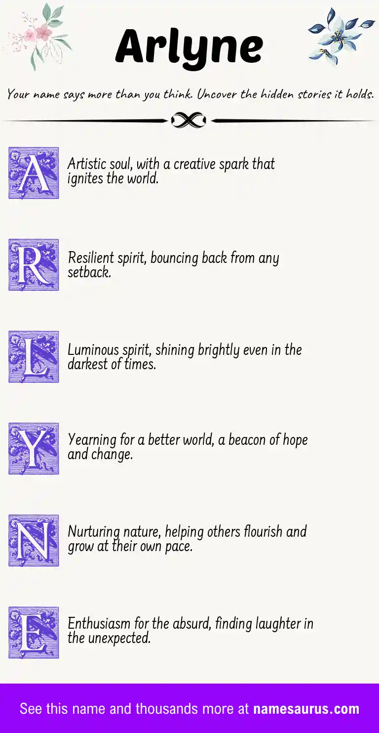 Acrostic poem about Arlyne.