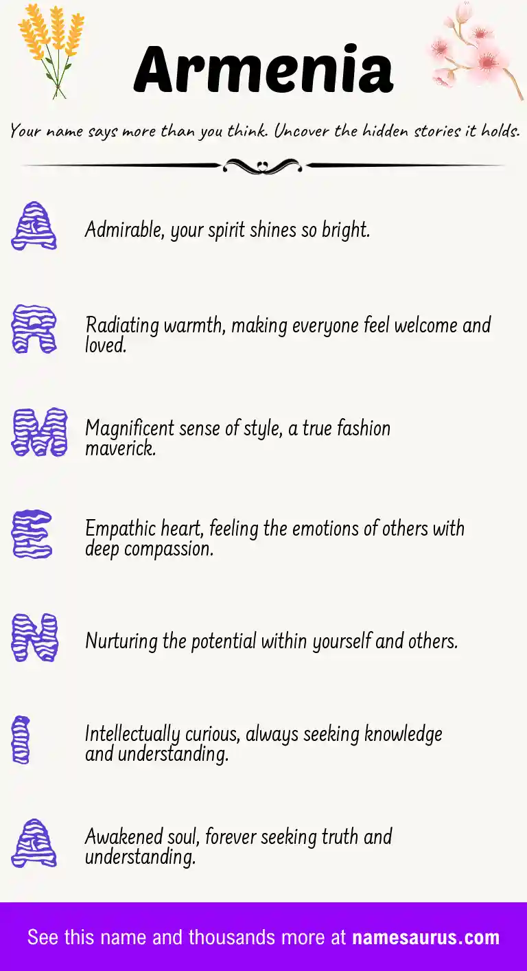 Acrostic poem about Armenia.
