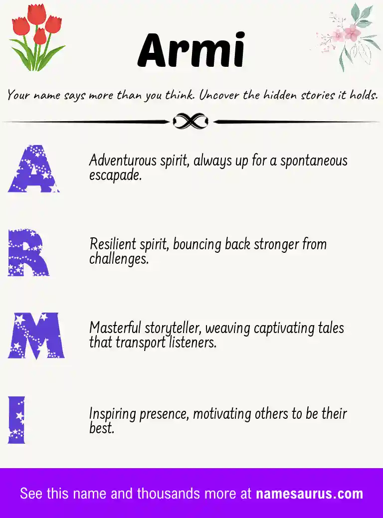 Acrostic poem about Armi.