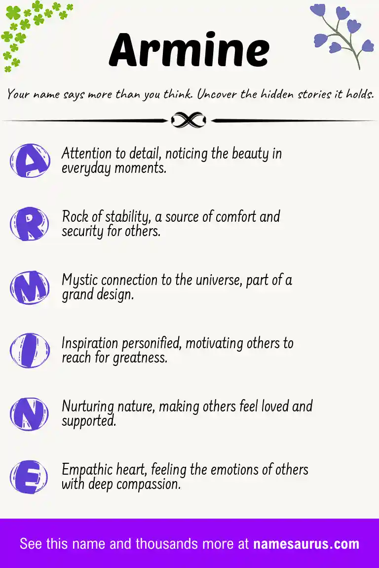 Acrostic poem about Armine.