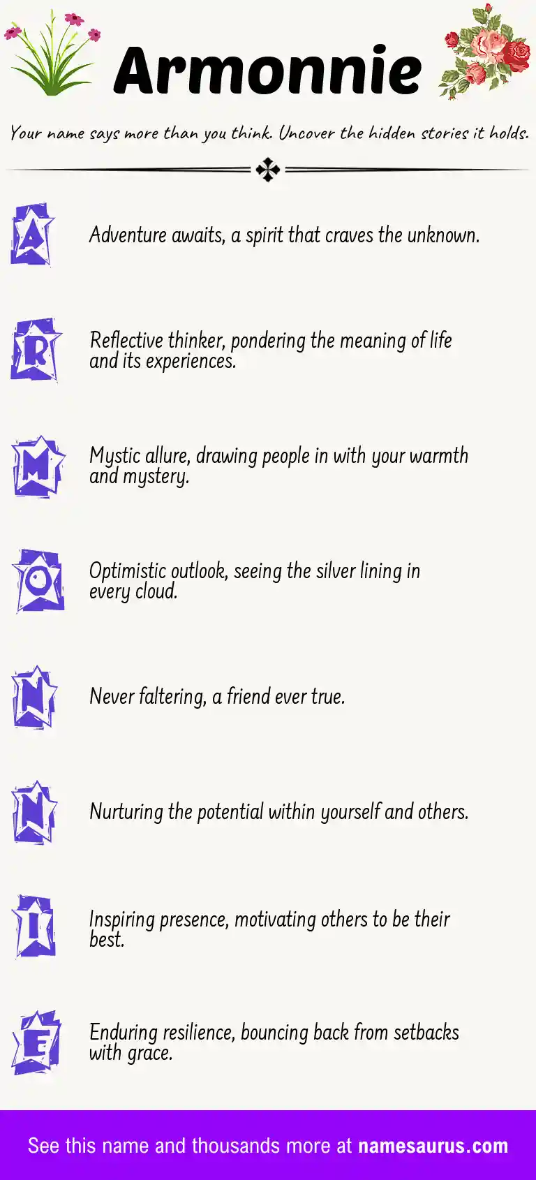 Acrostic poem about Armonnie.
