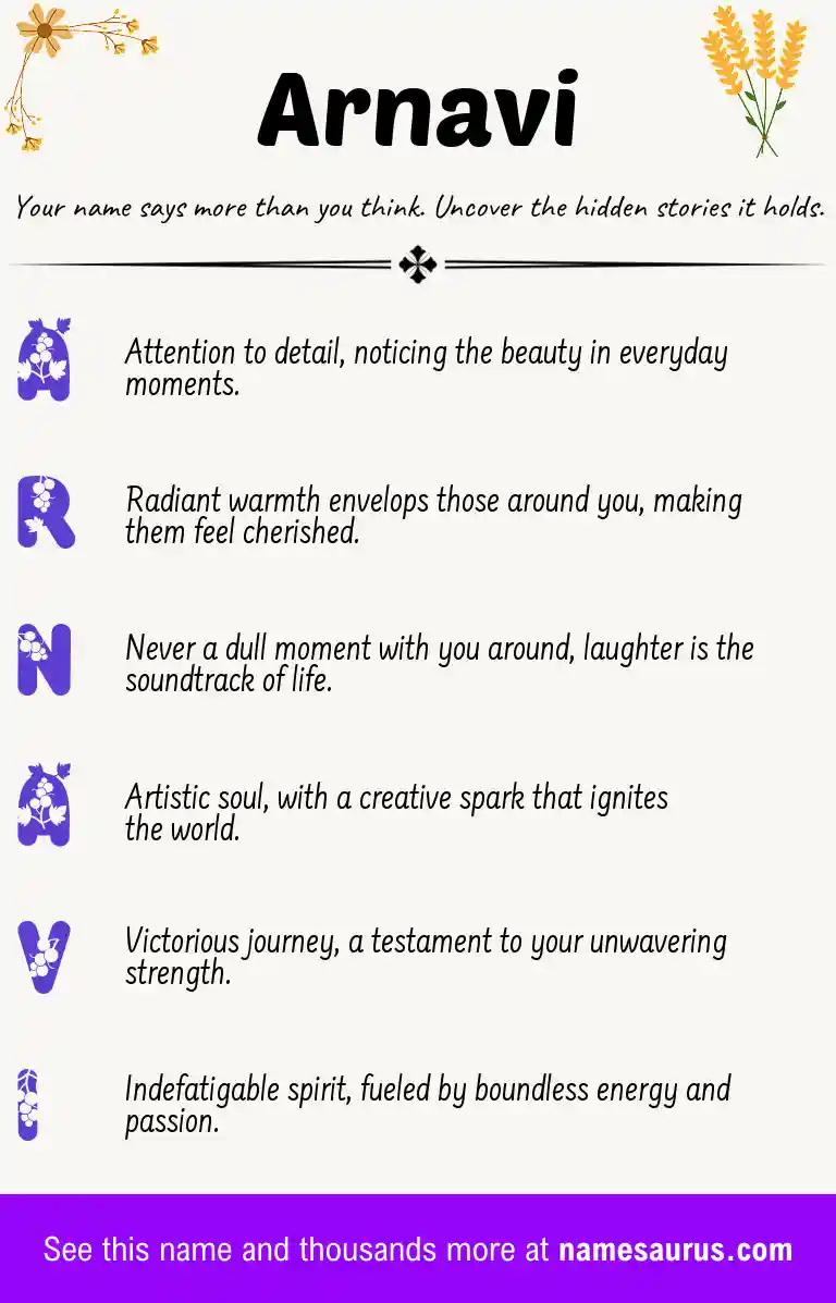 Acrostic poem about Arnavi.