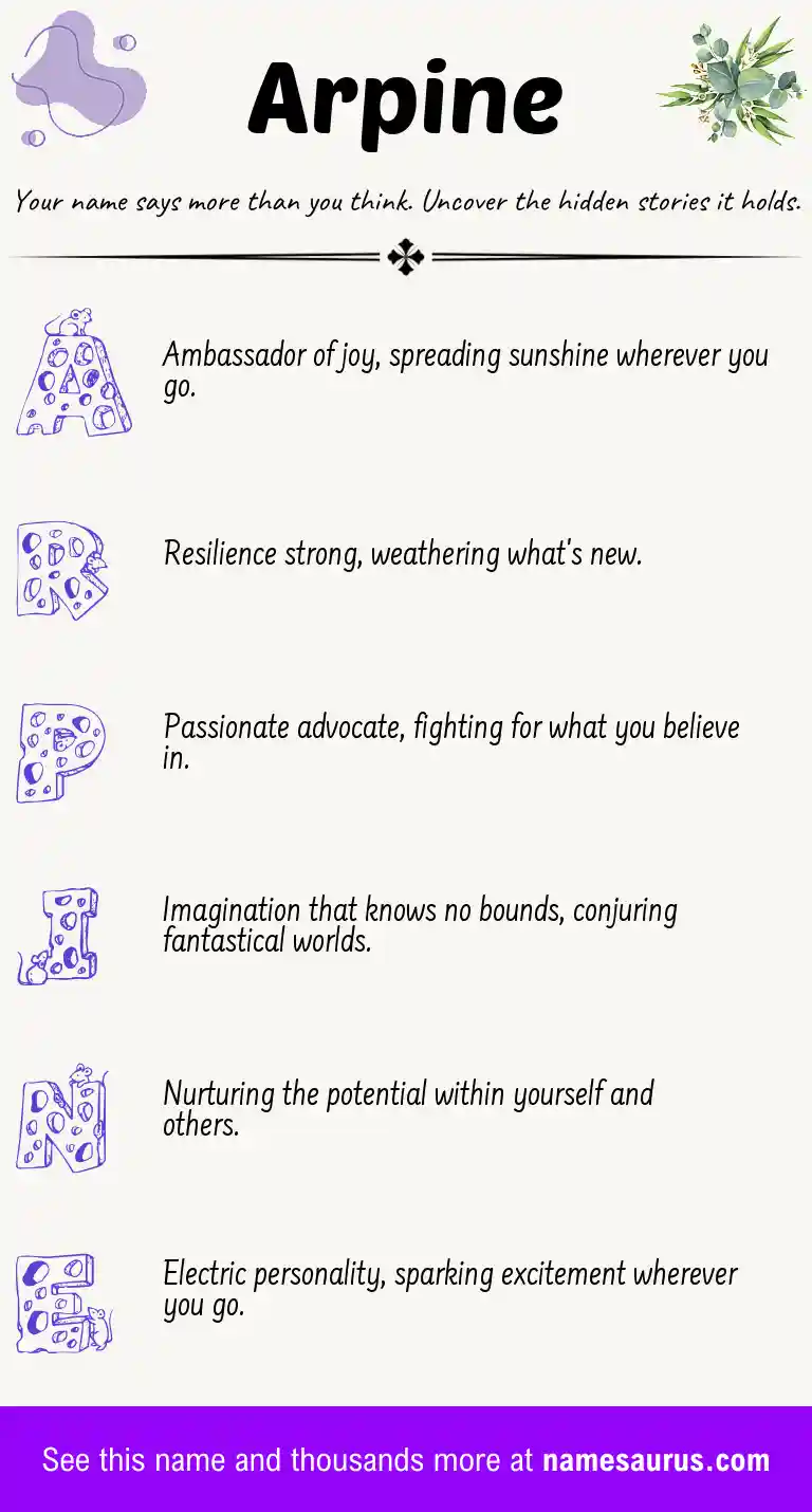 Acrostic poem about Arpine.