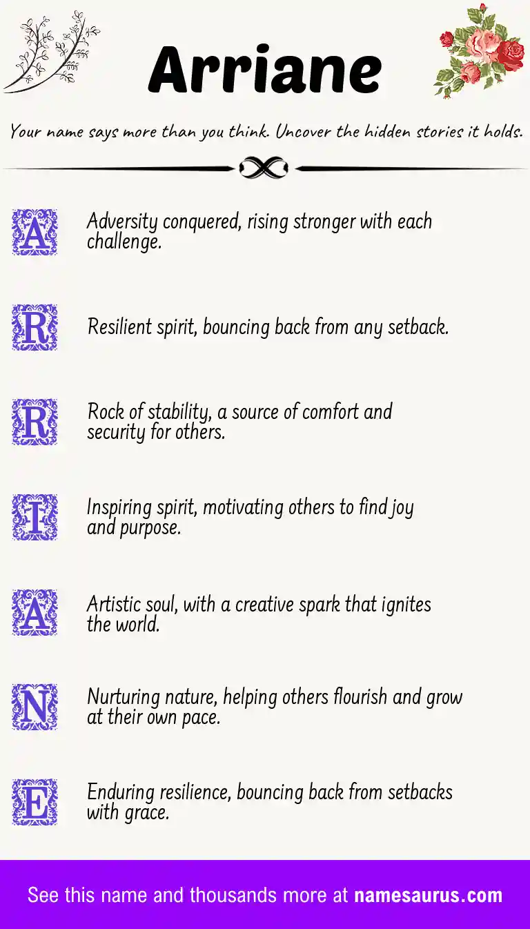 Acrostic poem about Arriane.