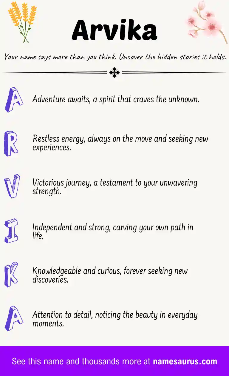 Acrostic poem about Arvika.