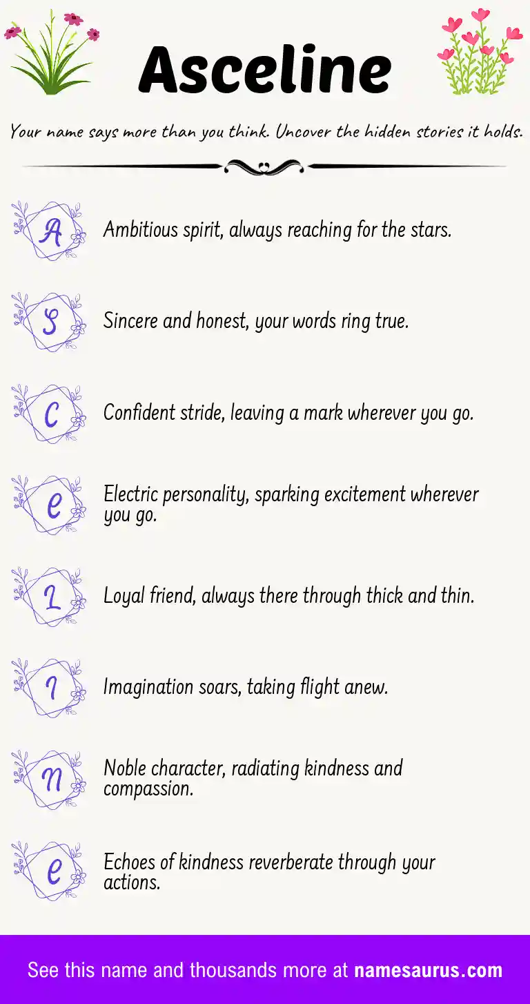 Acrostic poem about Asceline.