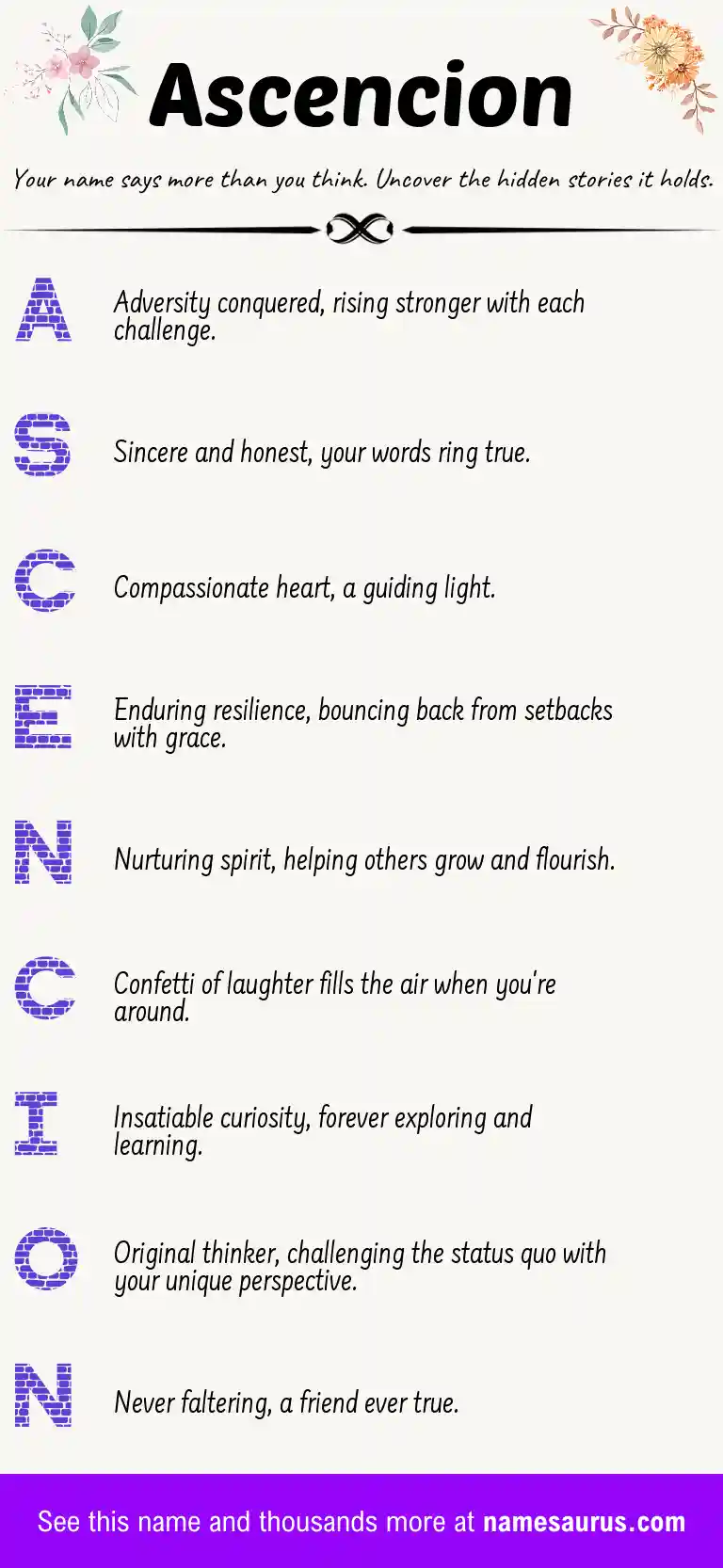 Acrostic poem about Ascencion.