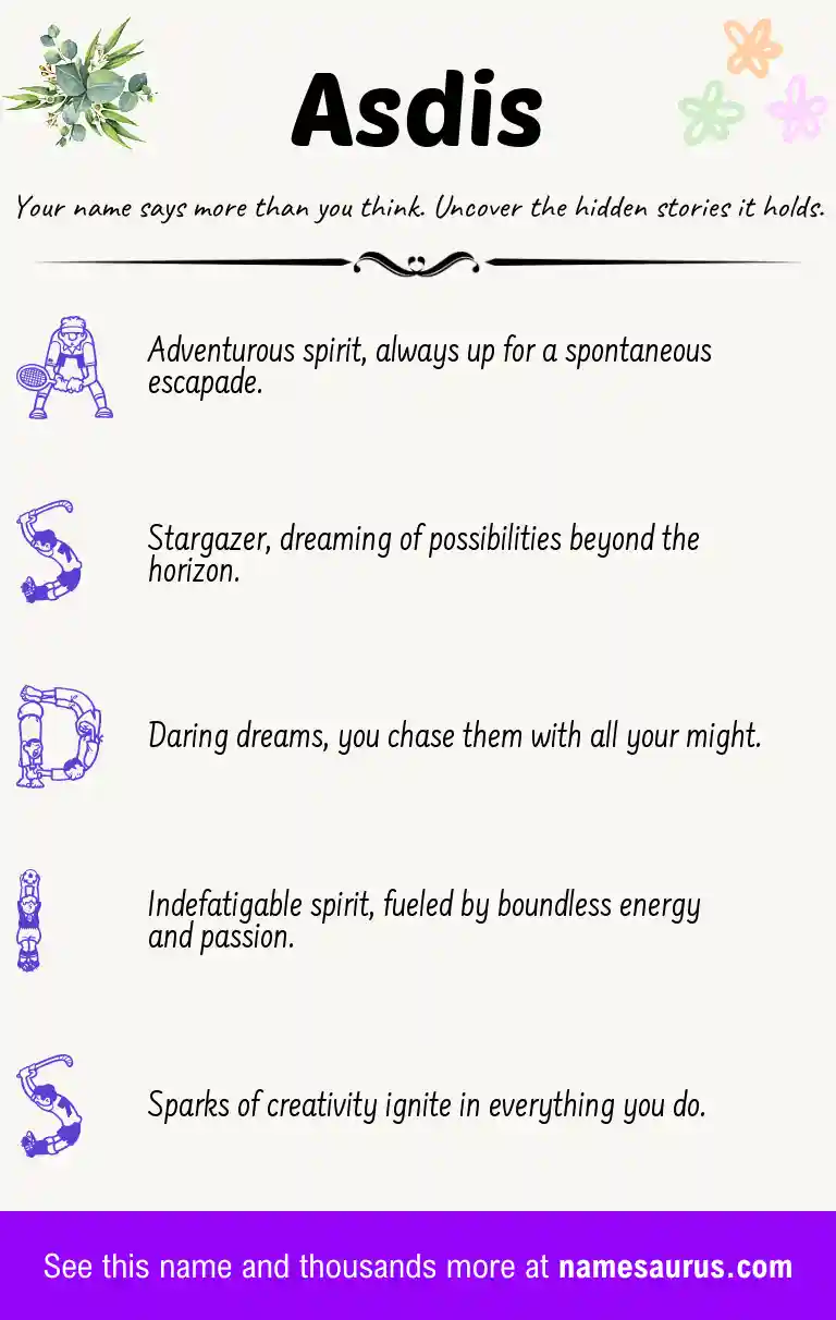 Acrostic poem about Asdis.