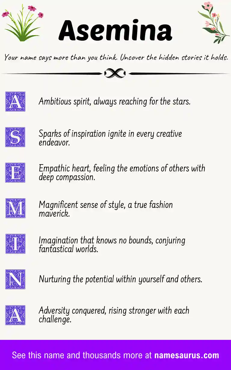 Acrostic poem about Asemina.