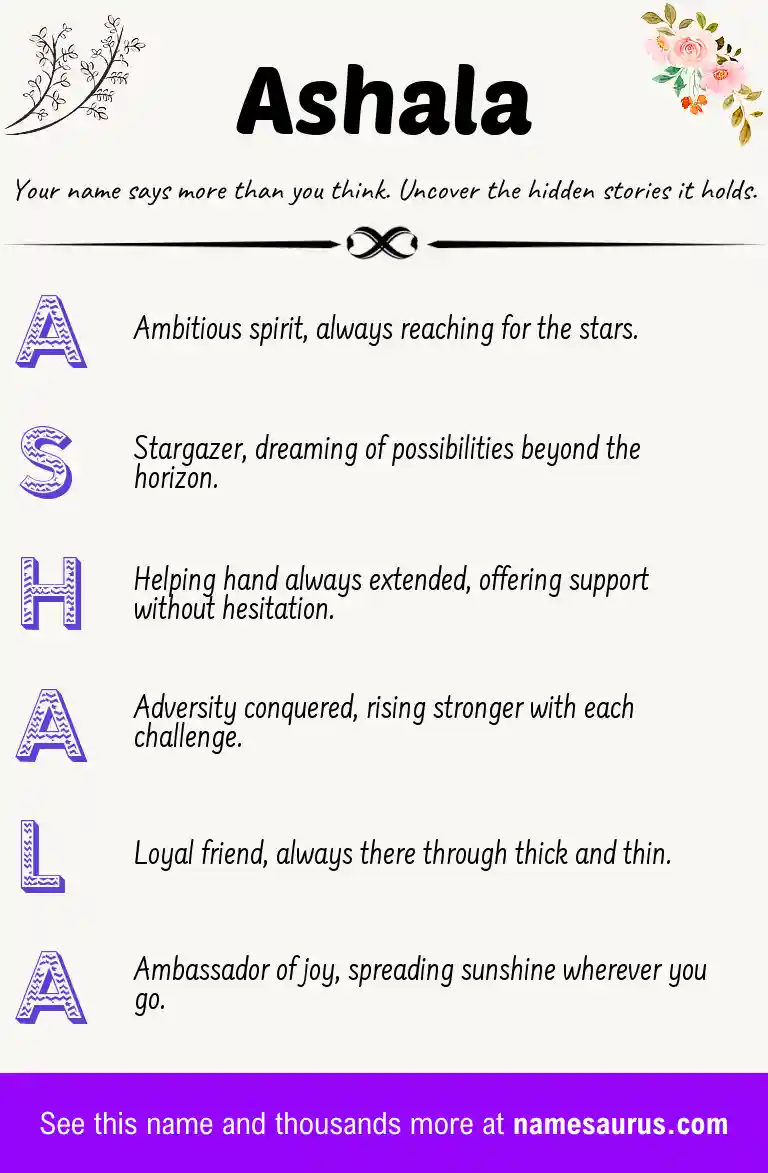 Acrostic poem about Ashala.