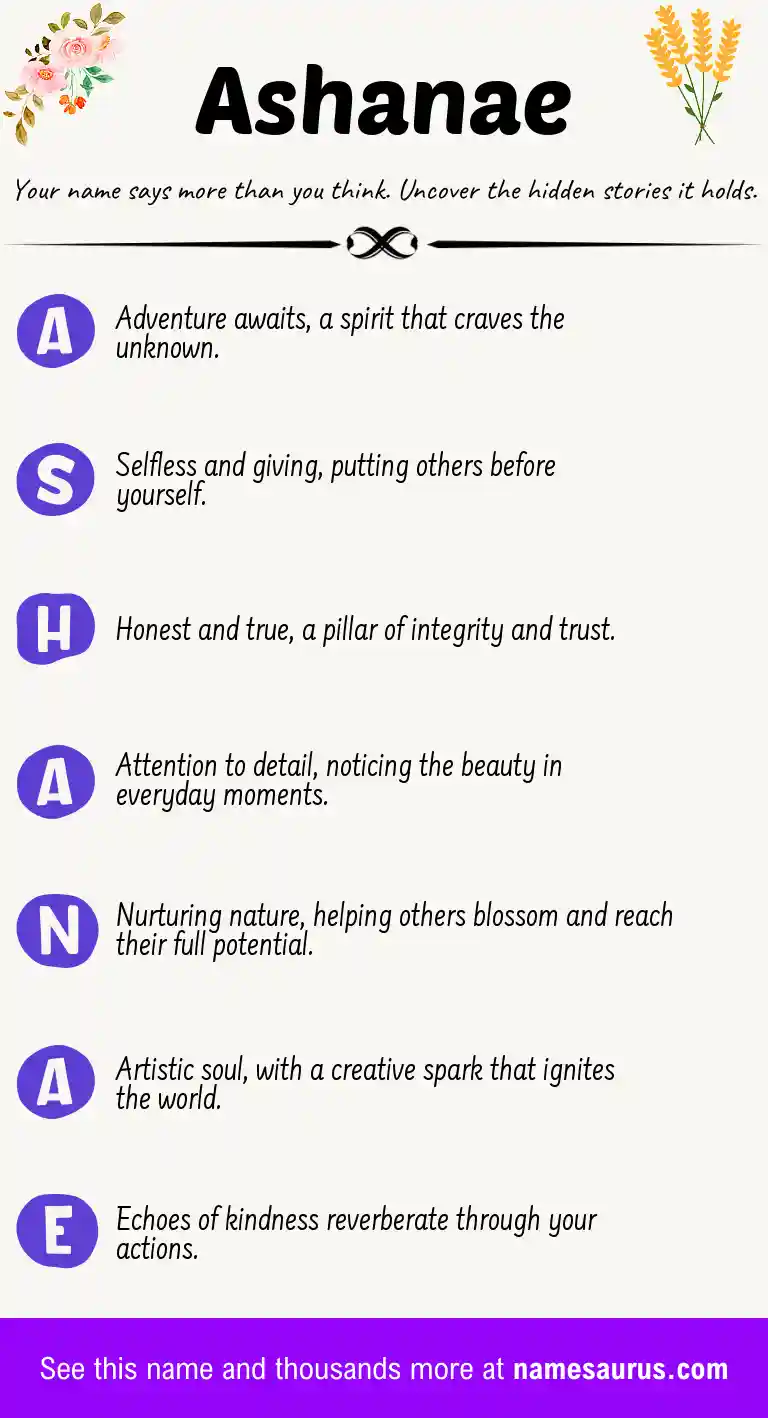 Acrostic poem about Ashanae.