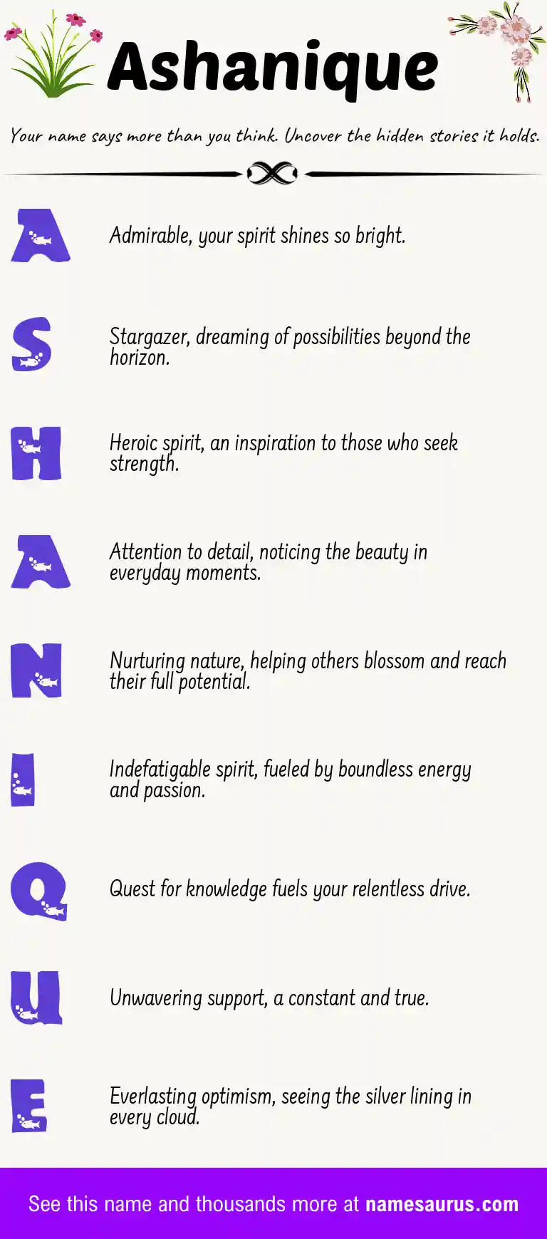 Acrostic poem about Ashanique.