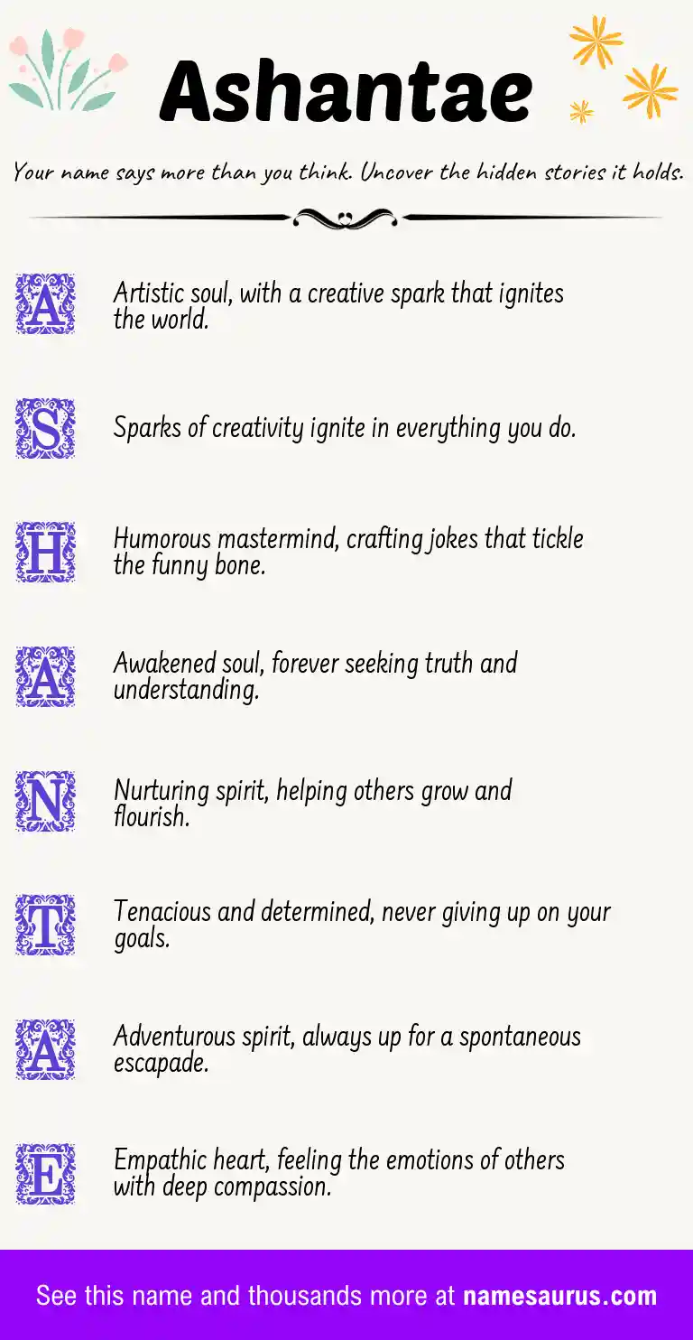 Acrostic poem about Ashantae.