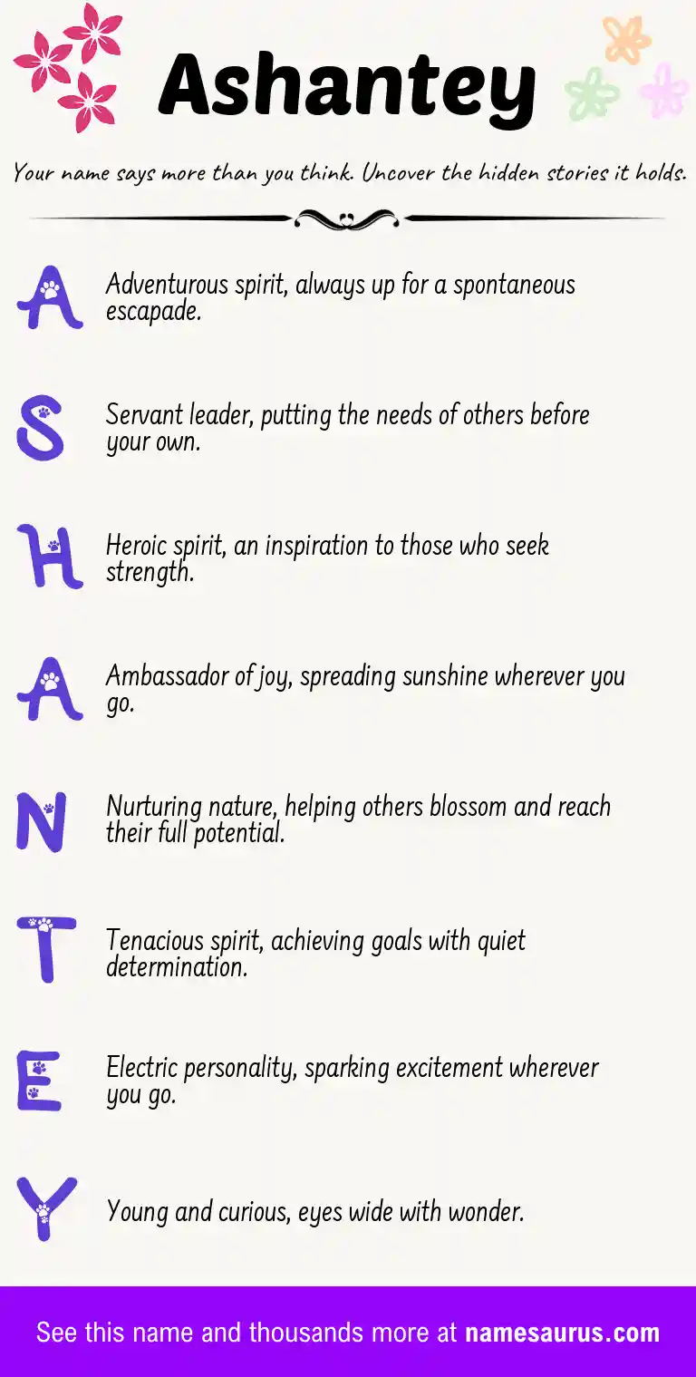 Acrostic poem about Ashantey.