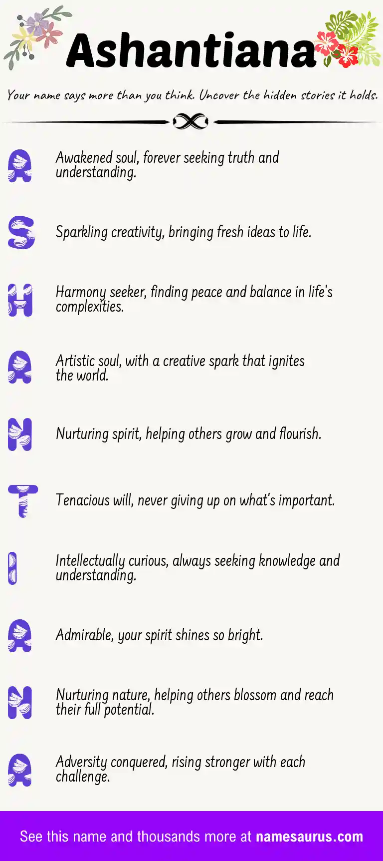 Acrostic poem about Ashantiana.