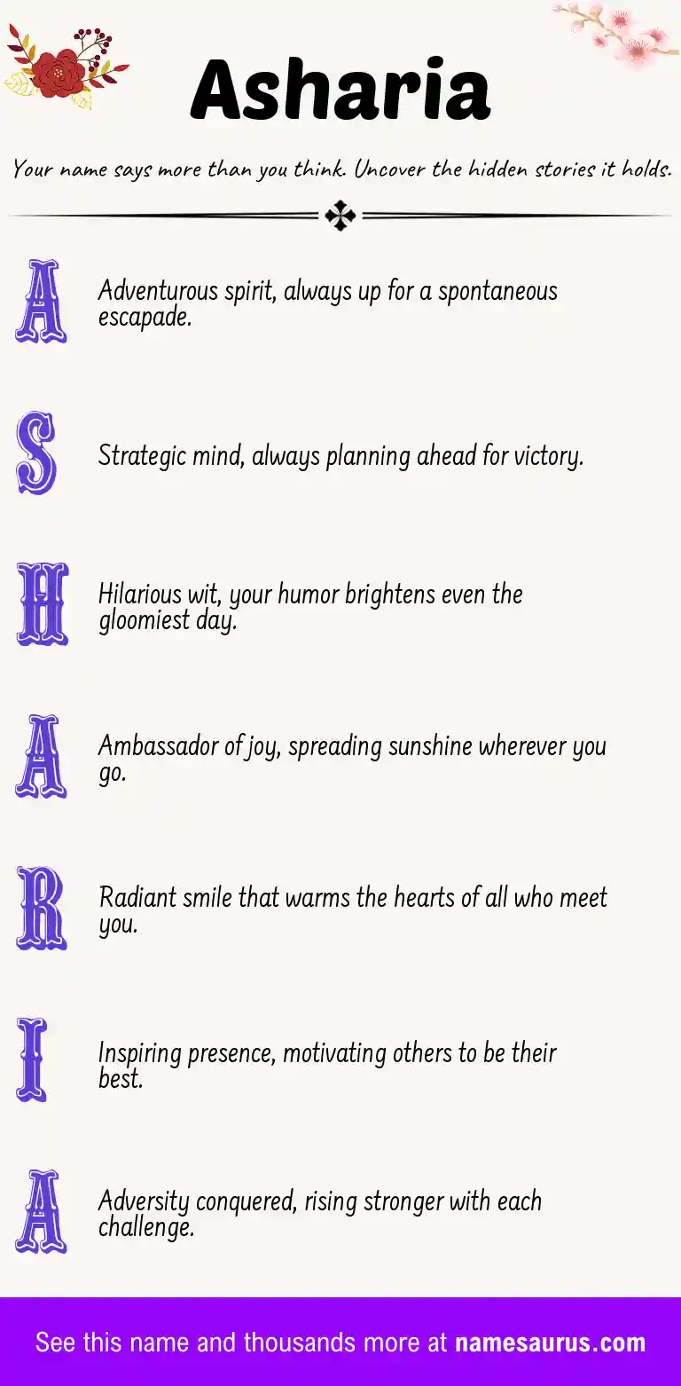 Acrostic poem about Asharia.