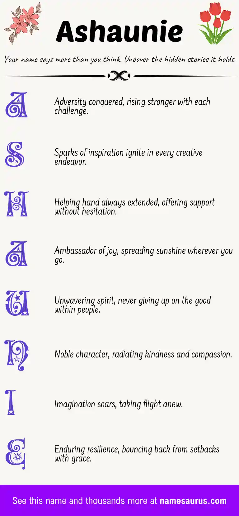 Acrostic poem about Ashaunie.