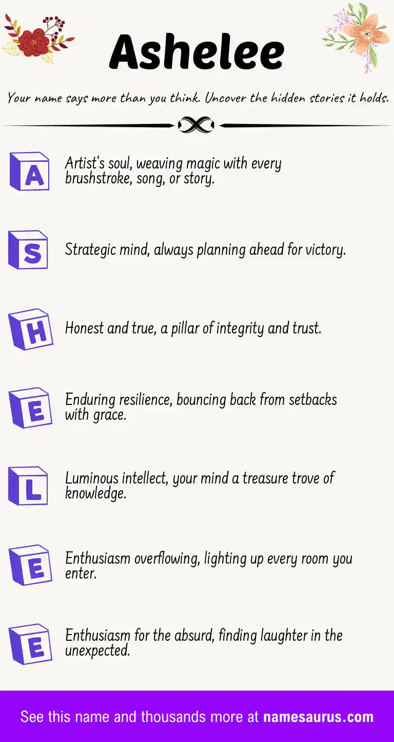 Acrostic poem about Ashelee.