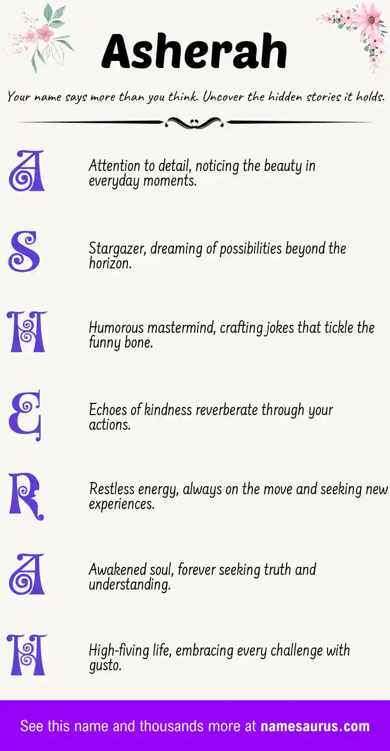 Acrostic poem about Asherah.