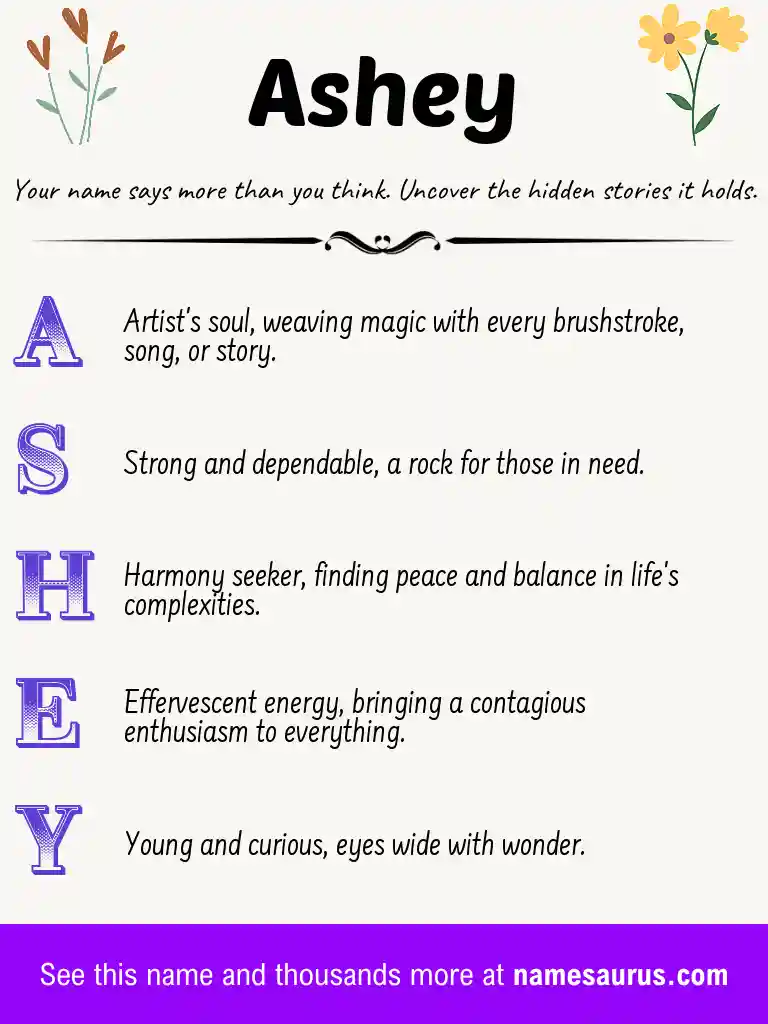 Acrostic poem about Ashey.