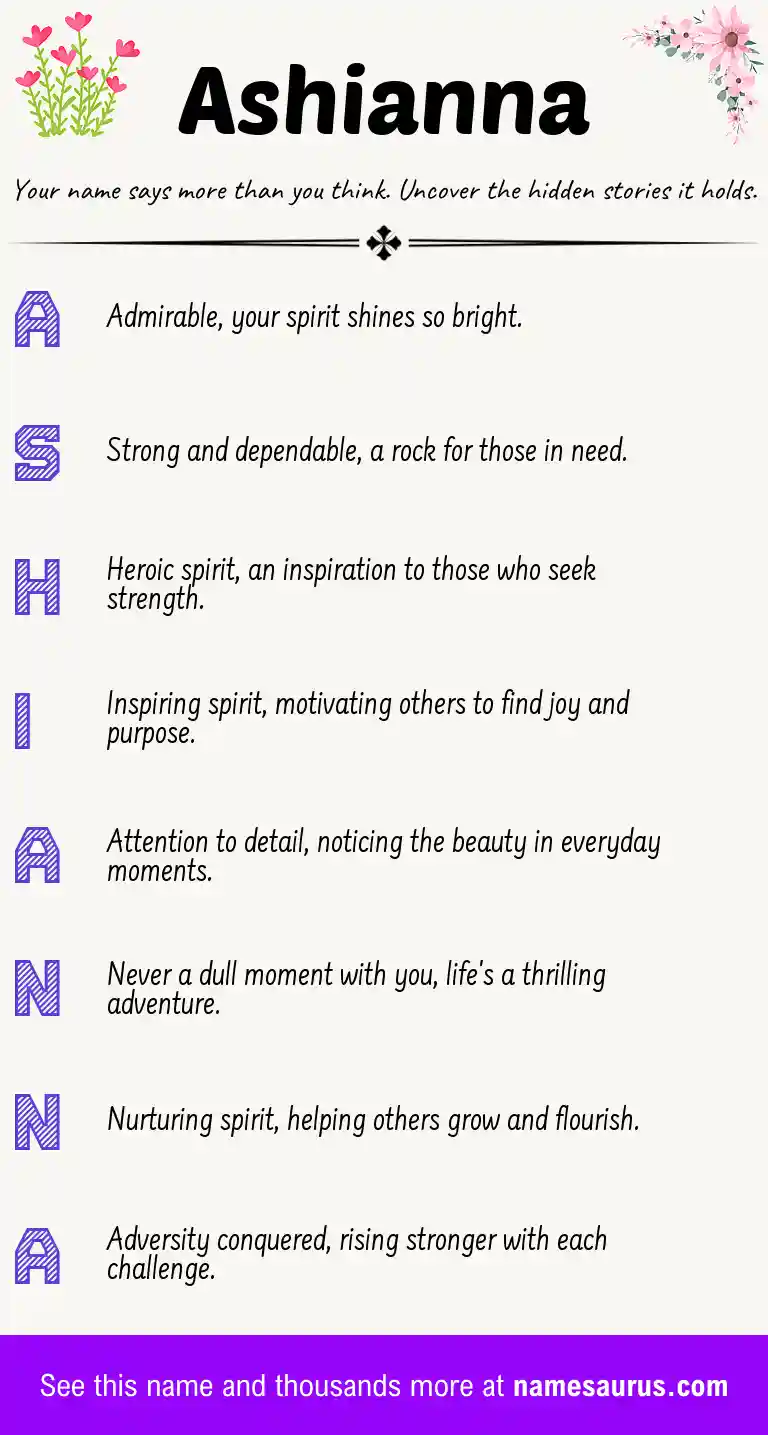 Acrostic poem about Ashianna.