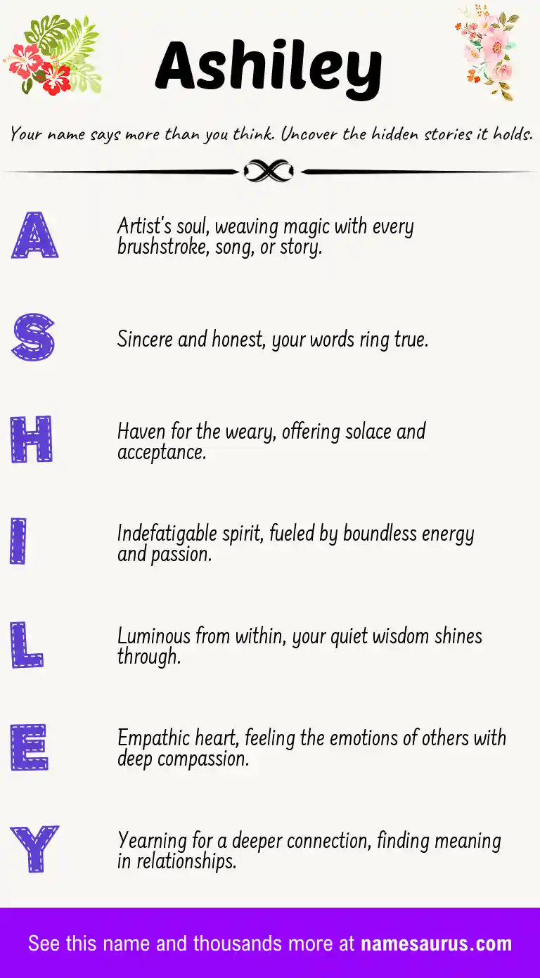 Acrostic poem about Ashiley.