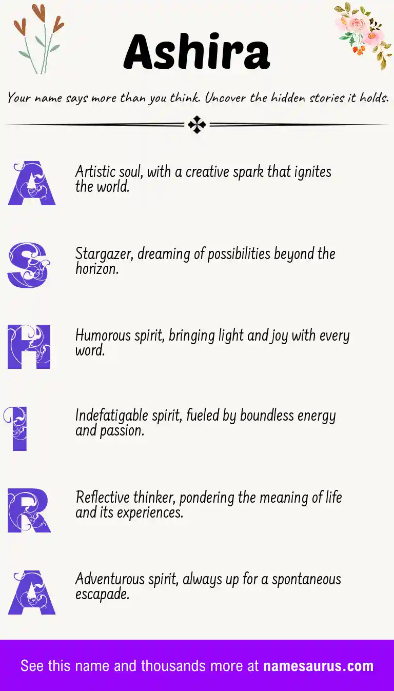 Acrostic poem about Ashira.