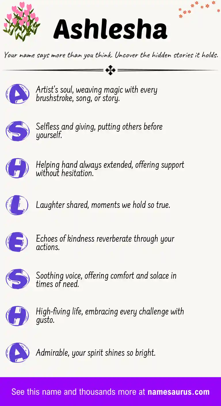 Acrostic poem about Ashlesha.