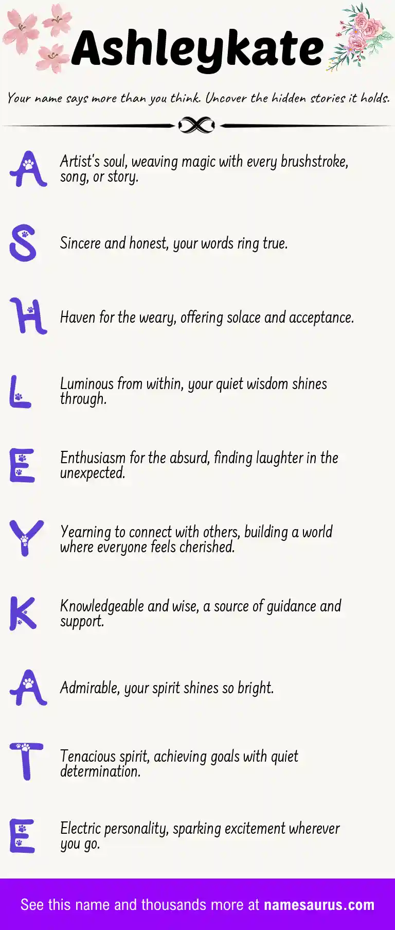 Acrostic poem about Ashleykate.