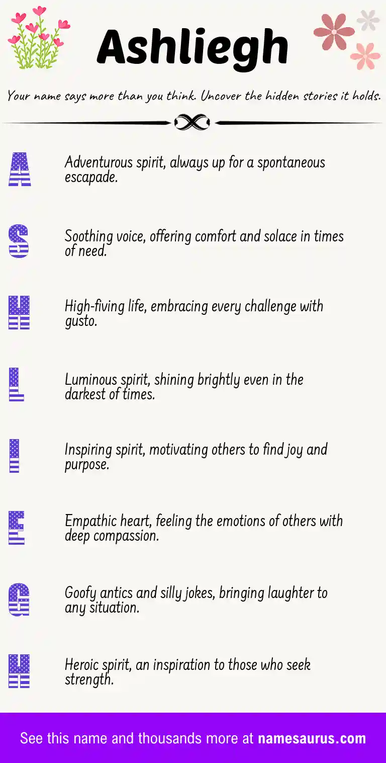 Acrostic poem about Ashliegh.