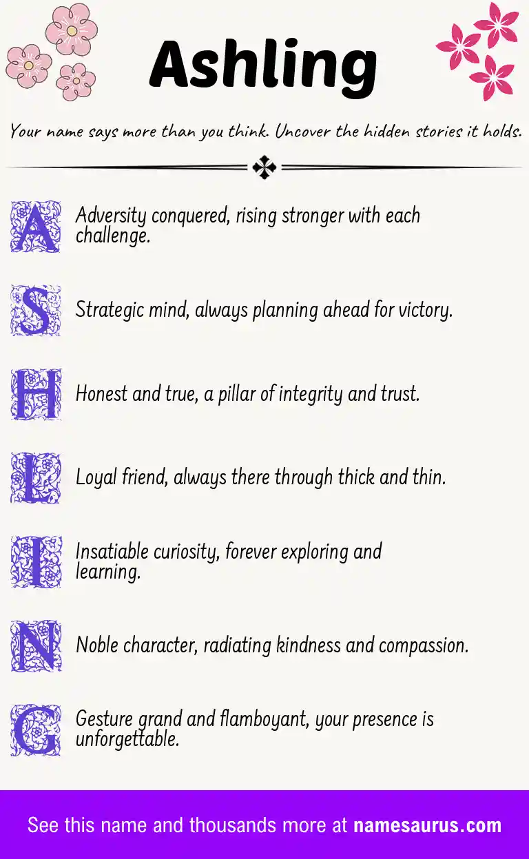 Acrostic poem about Ashling.