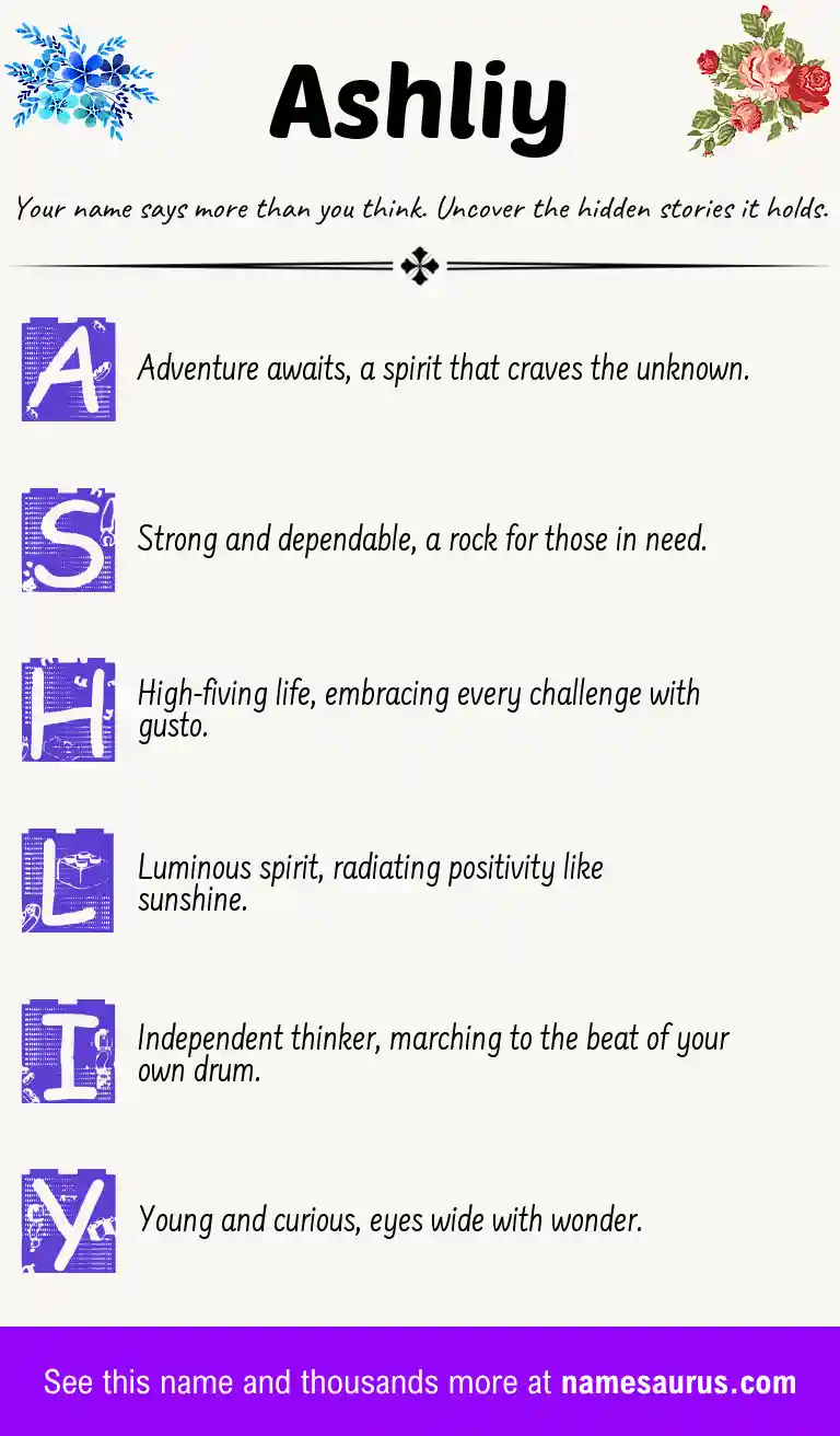 Acrostic poem about Ashliy.