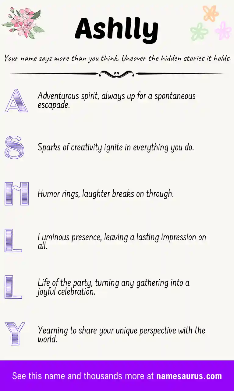 Acrostic poem about Ashlly.