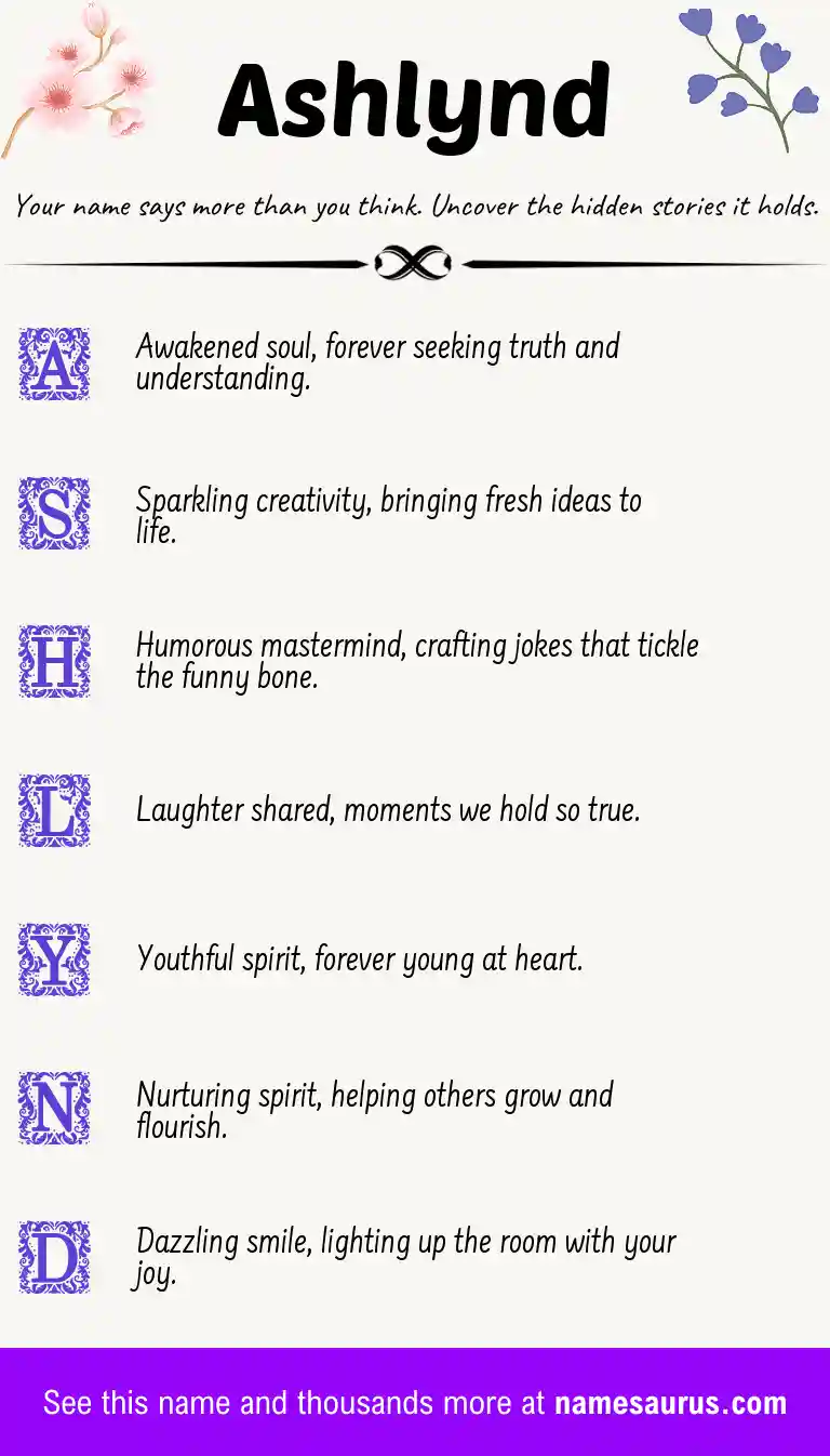 Acrostic poem about Ashlynd.