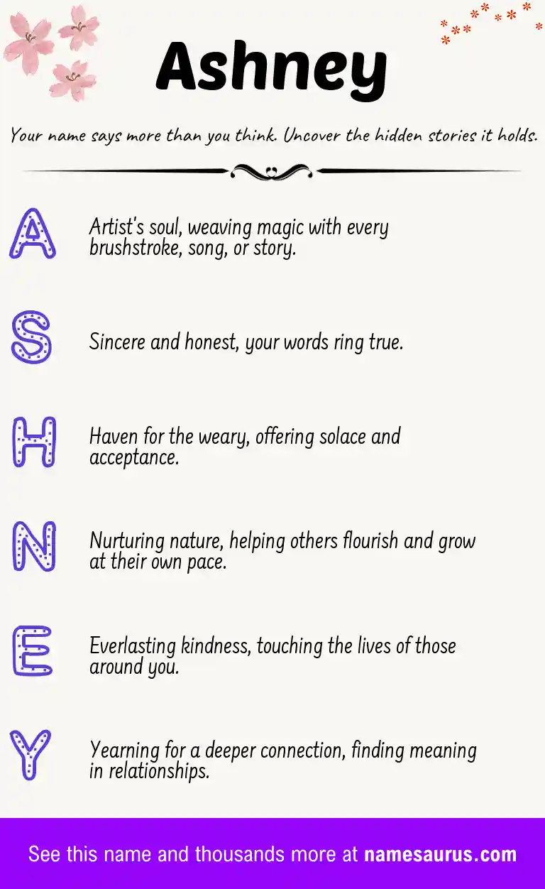 Acrostic poem about Ashney.