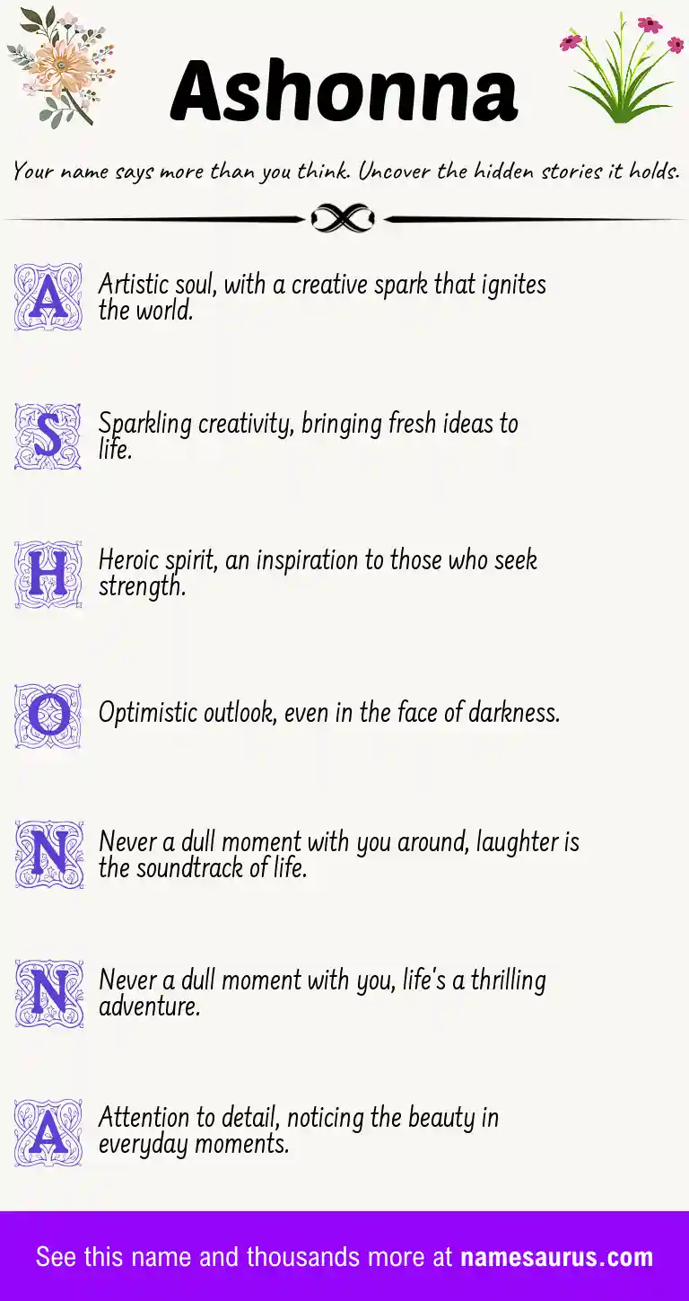 Acrostic poem about Ashonna.