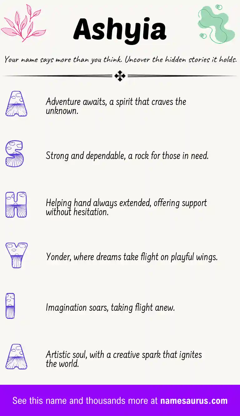 Acrostic poem about Ashyia.
