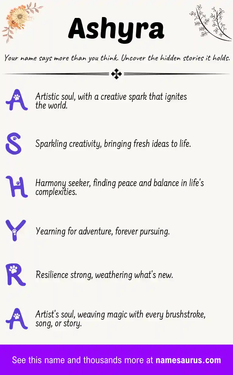 Acrostic poem about Ashyra.
