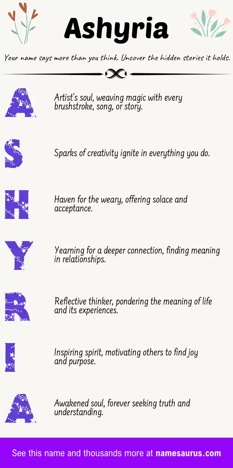 Acrostic poem about Ashyria.