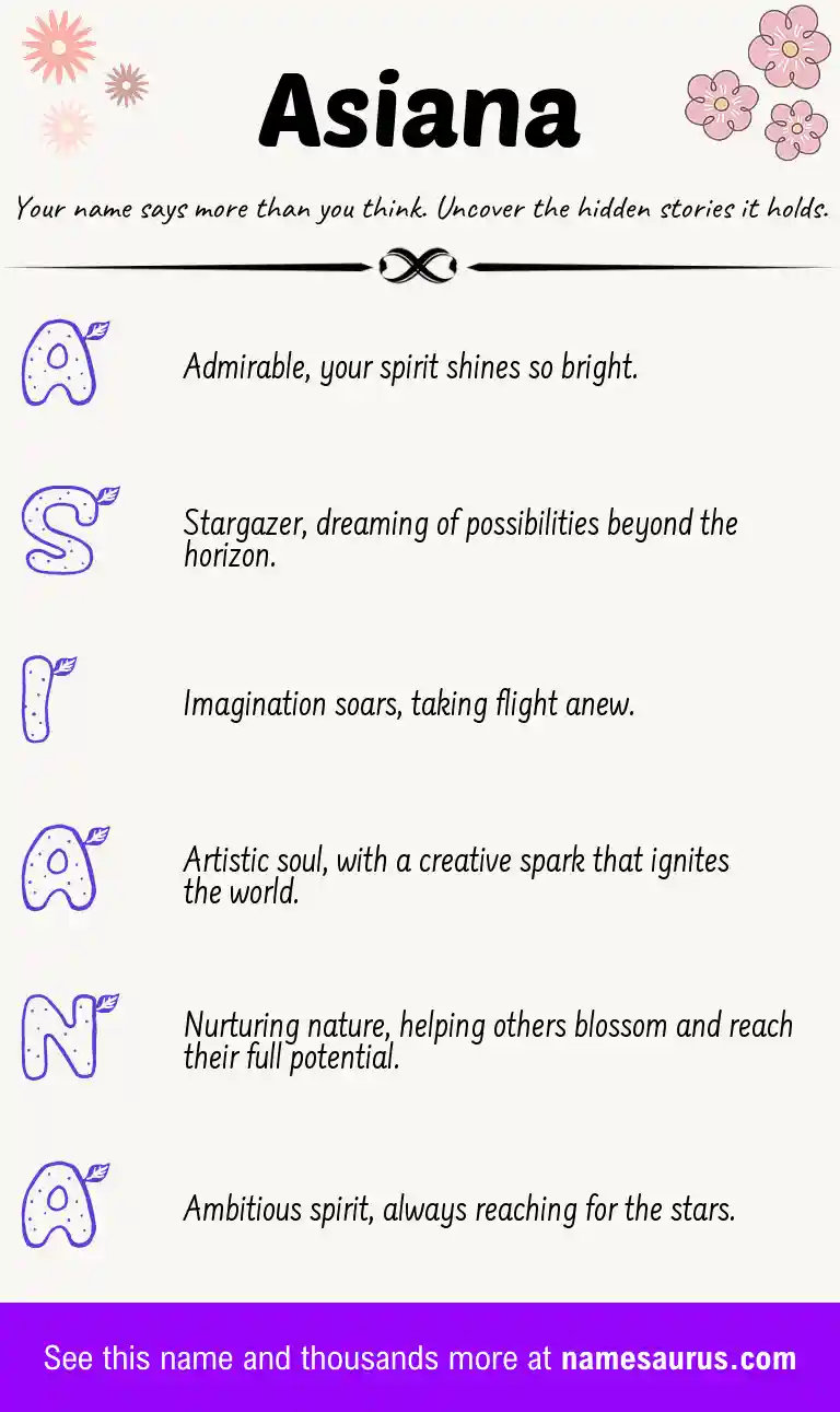 Acrostic poem about Asiana.